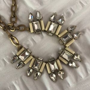 J CREW faux crystal and stone jeweled necklace